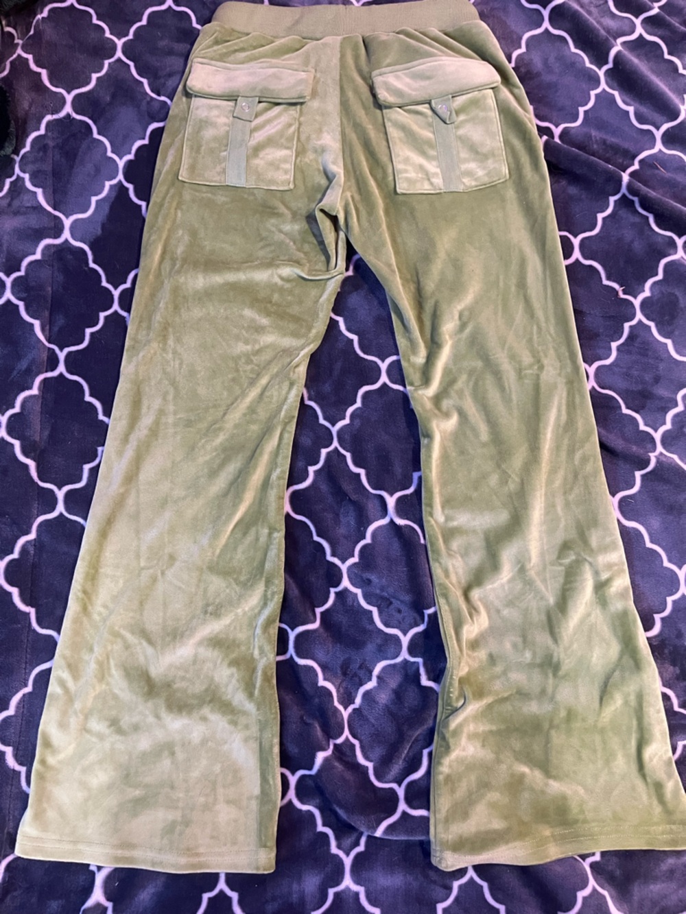 Green Velour Track Suit Set - Picture 5 of 5